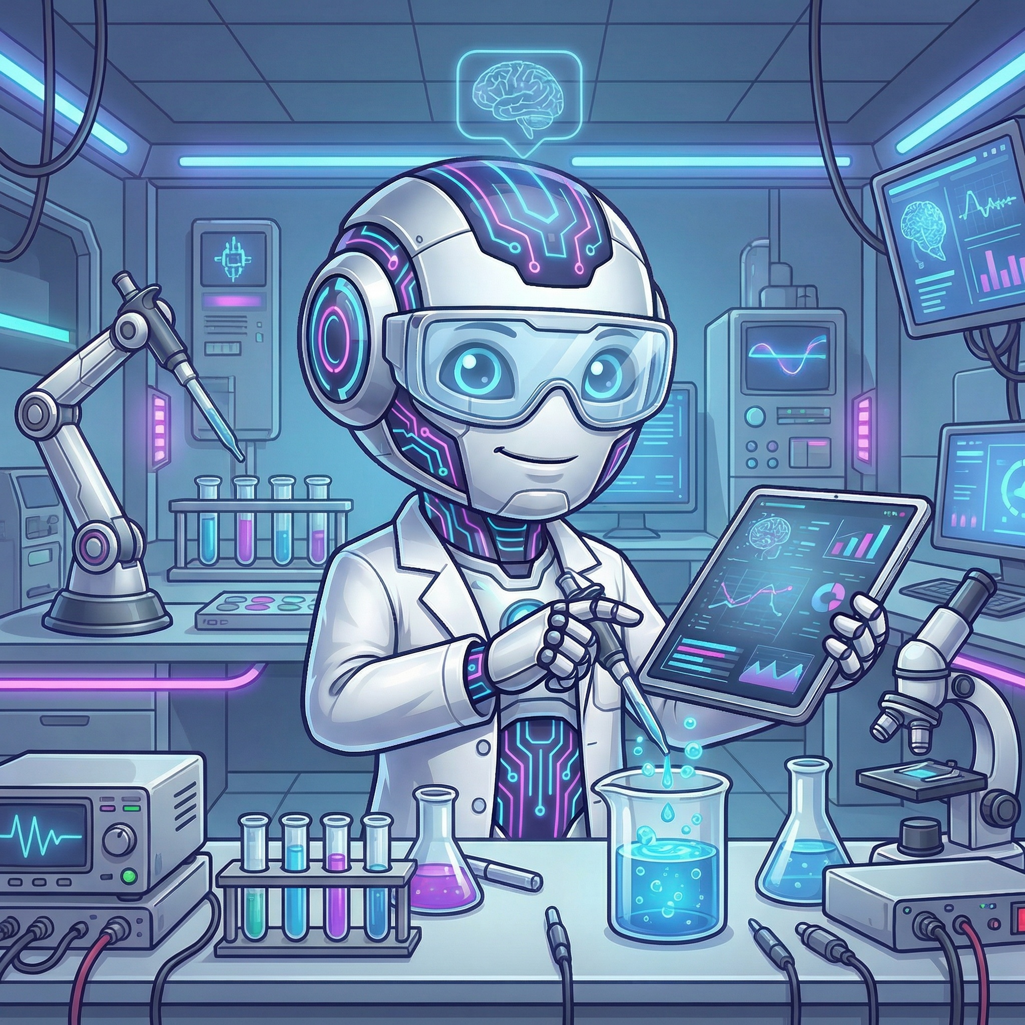 AI Lab Assistant Mascot